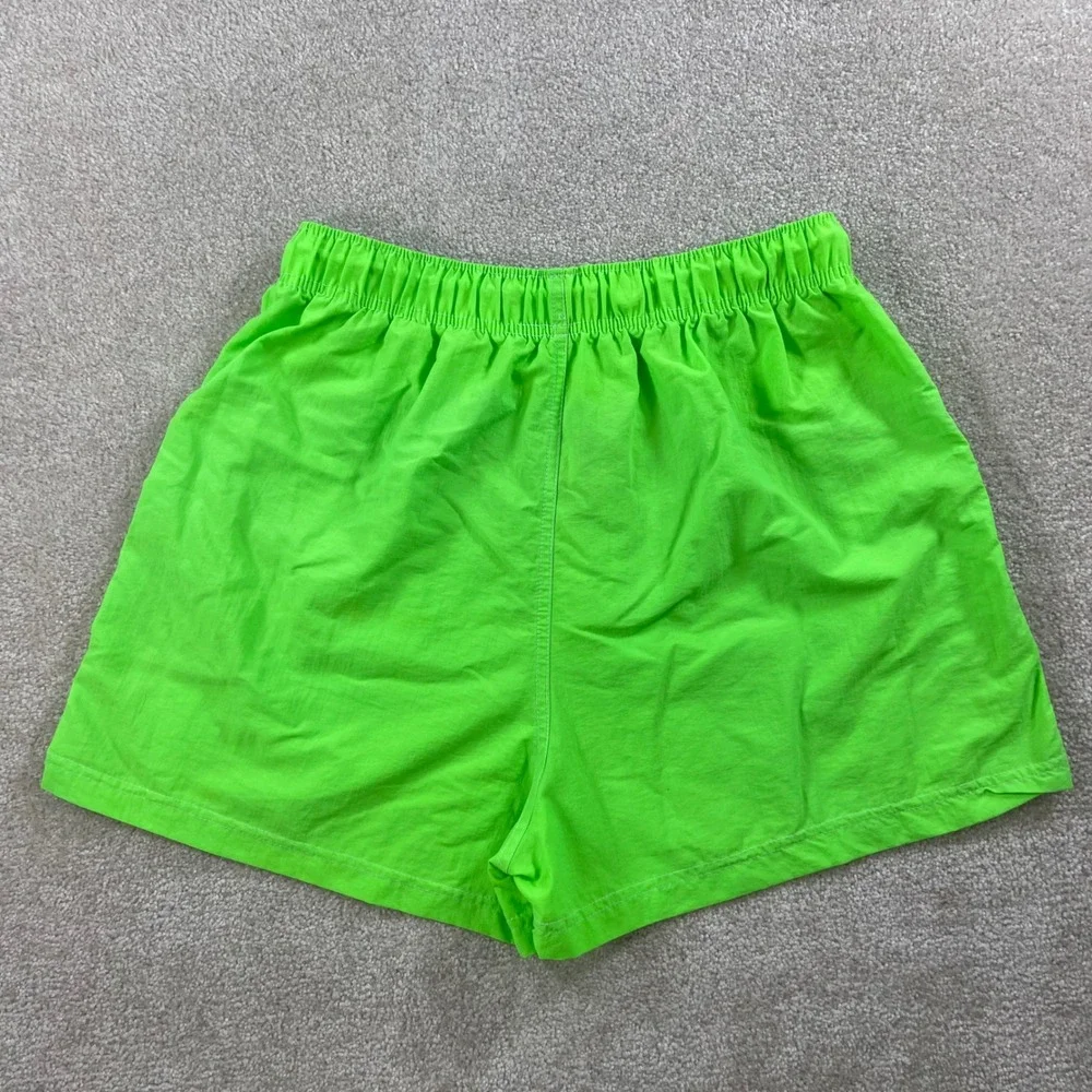 Vintage Ocean Pacific Swim Trunks Mens Large Neon Green Nylon Retro Surf Shorts